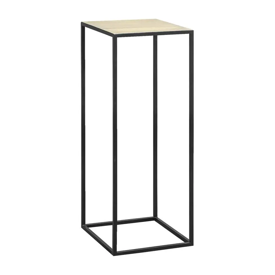 Plantentafel Hugo - zwart/goudkleur - 79x30x30 cm