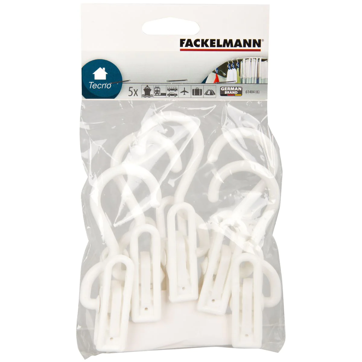 Lot de 5 crochets pinces Tecno Fackelmann