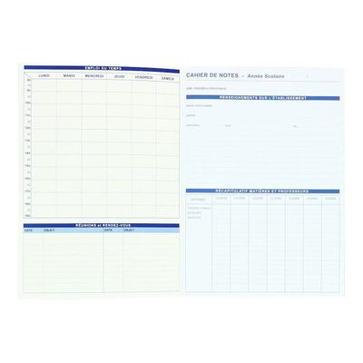 Oxford Teacher - Cahier du Professeur A4 (21x29,7 cm) - pour 7 classes