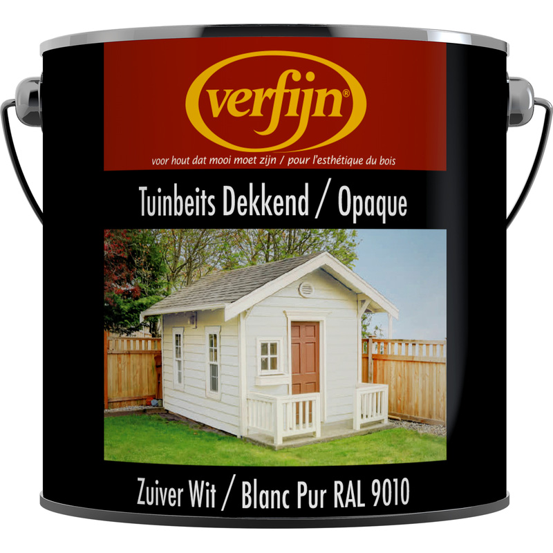 Verfijn Tuin- & Steigerhoutbeits Dekkend 2,5L zuiver wit (ral 9010)