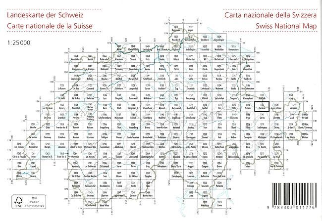 BUNDESAMT - 1177 SERNEUS ECHELLE 1 25 000