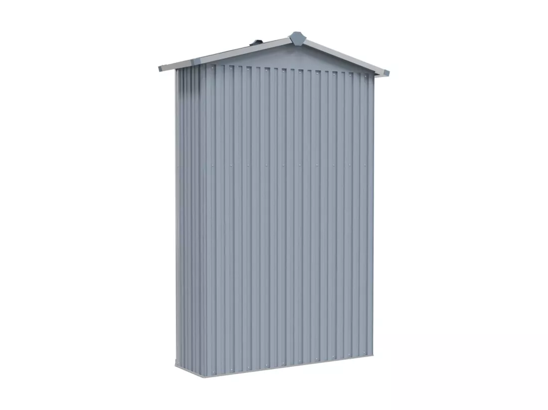 Abri de jardin Gris 107,5x46x183 Acier galvanisé