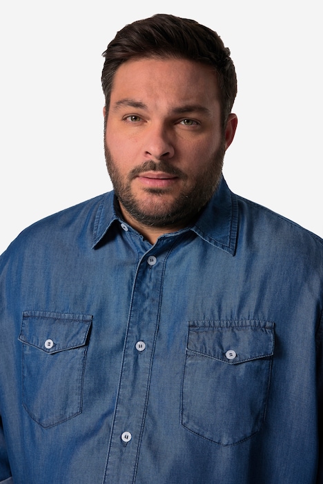 Men+ Jeansoptik-Hemd, Langarm, Kentkragen, Comfort Fit, bis 8 XL