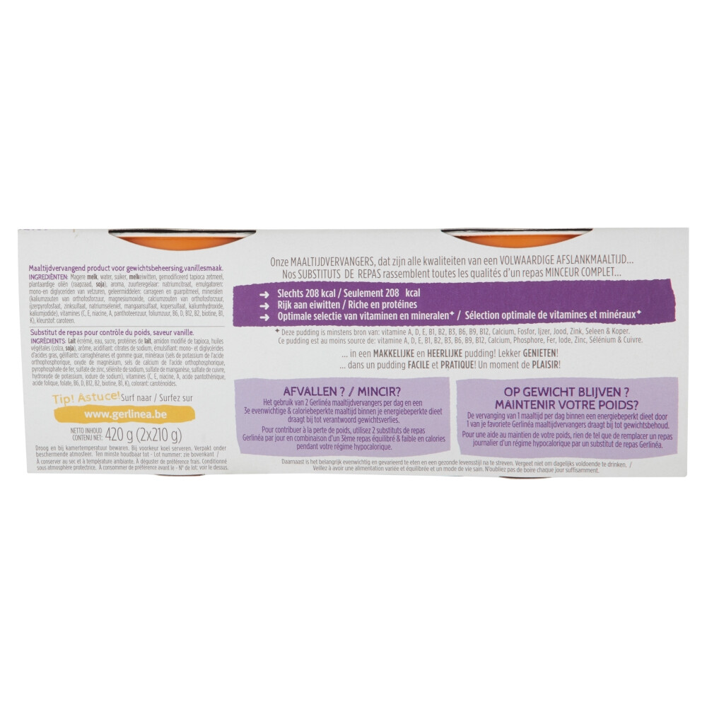 Gerlinea Pudding Vanille2 stuks