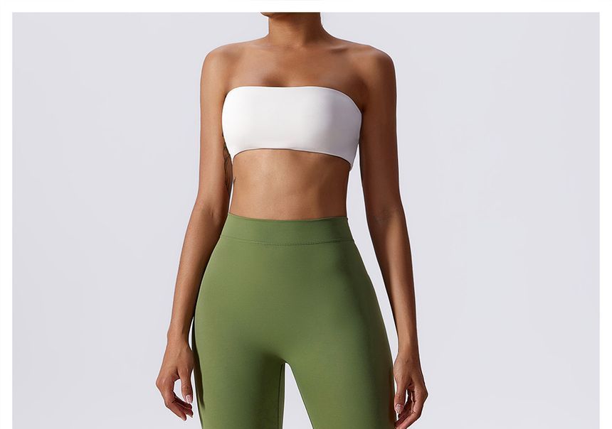 Skinniano - Sportlegging met ruches en effen taille, middelhoge taille