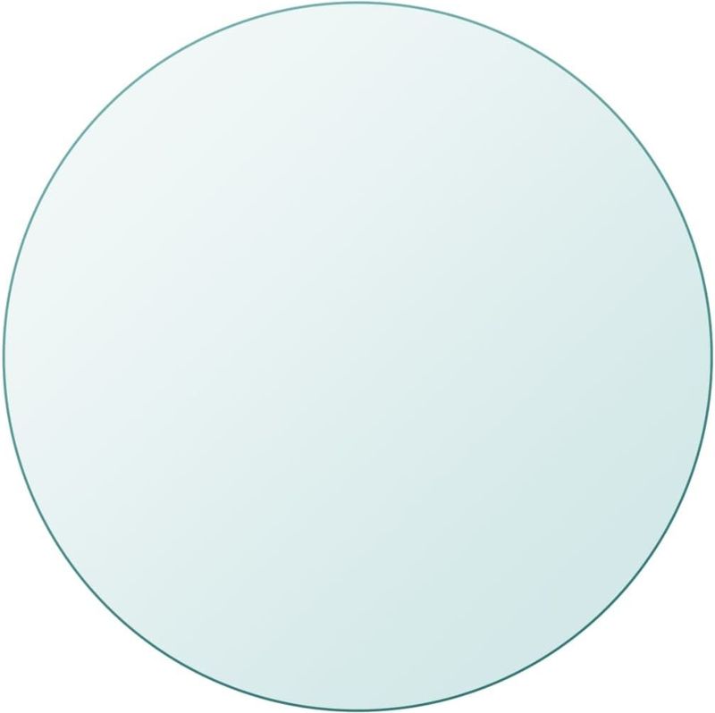 vidaXL - Tafelblad - Rond - Transparant - Gehard Glas - Diameter 400 mm