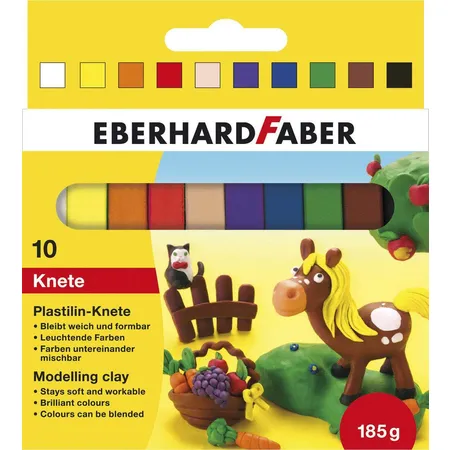 Eberhard Faber Plastilin-Knete, 10er Packung