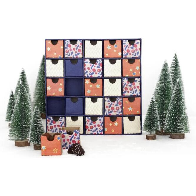 Etagère 25 petits tiroirs 5x25x25cm - Kraft