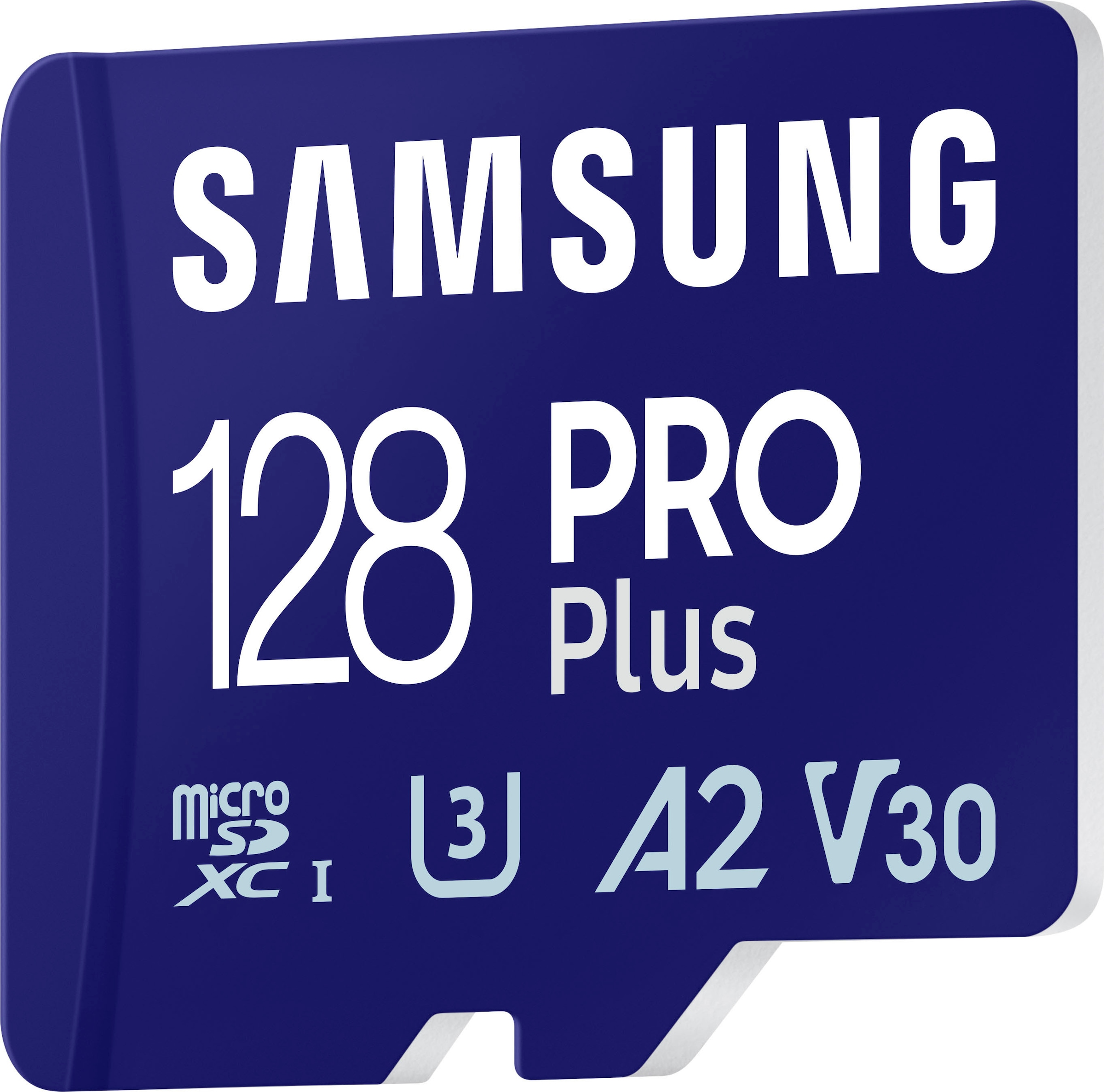 Samsung Speicherkarte »PRO Plus + microSDXC-Adapter« (128 GB Class 10 160 MB/s Lesegeschwindigkeit)