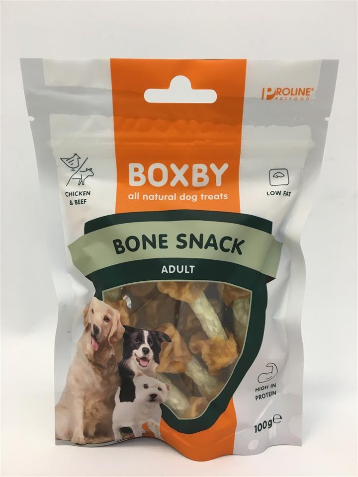 Boxby -BLAND 4 FOR 119 - Bone Snack (Glutenfri) 100 g.