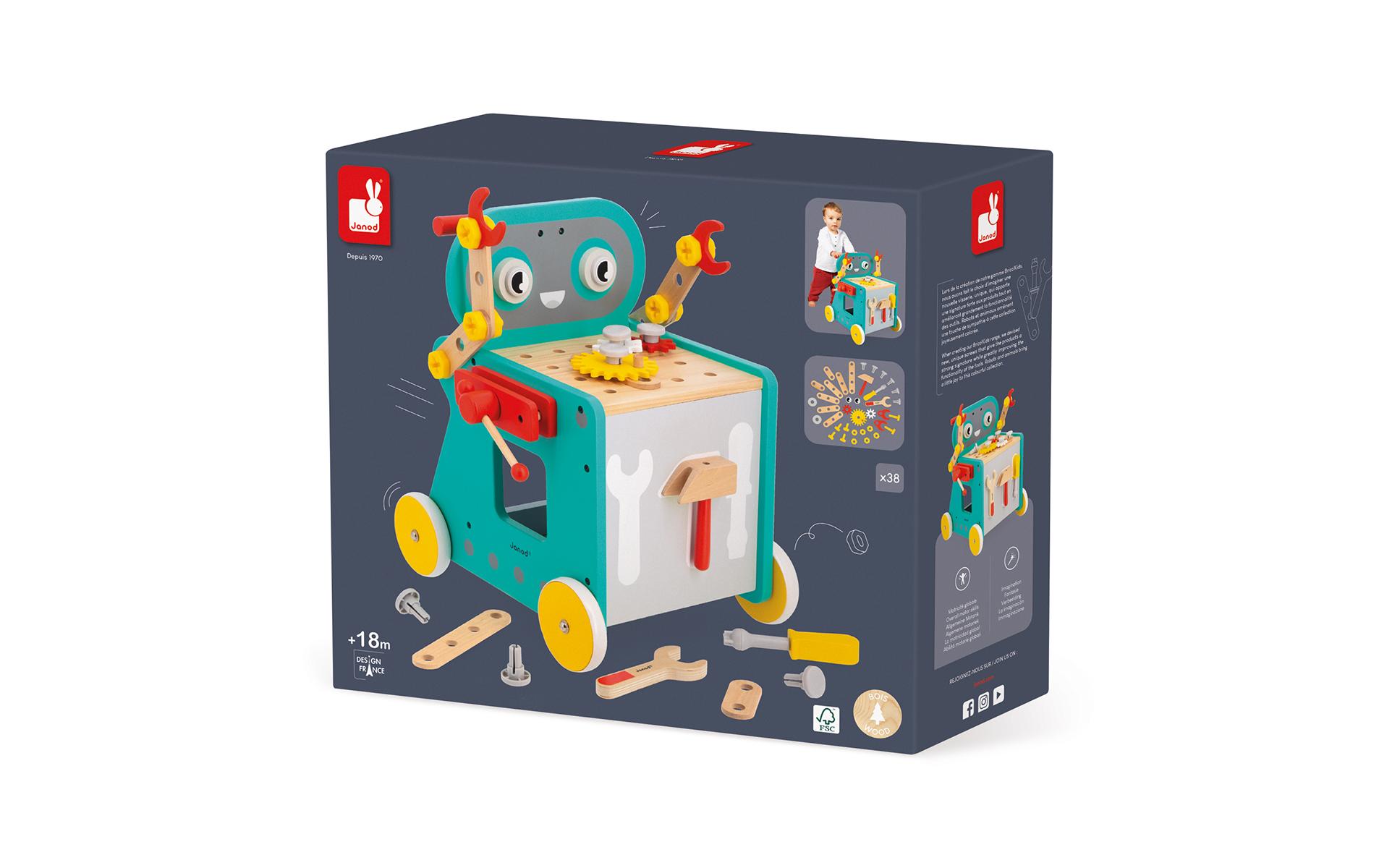 Handwerker Roboterwagen. Kreativer Handwerker-Roboterwagen