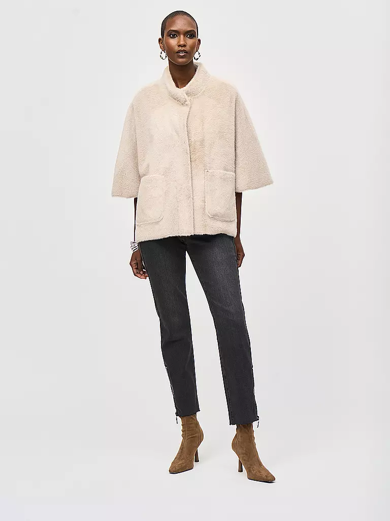 JOSEPH RIBKOFF Jacke in Felloptik  creme