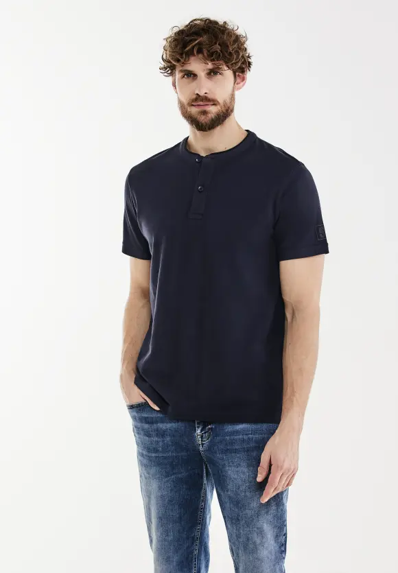 Henleyshirt - eclipse blue