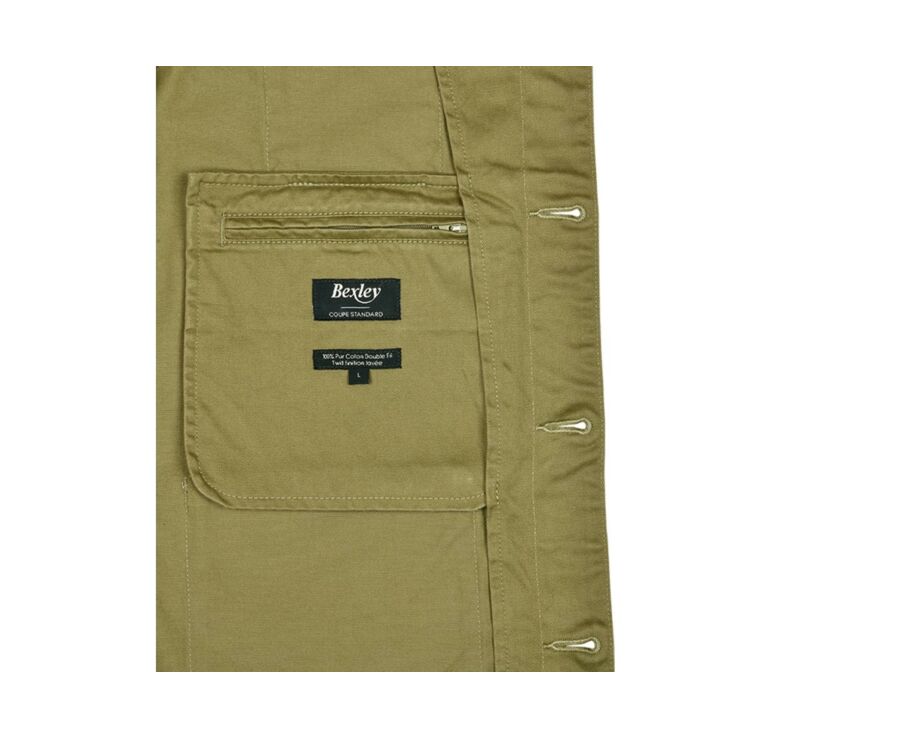 Veste coton homme Kaki clair - FÉLICIEN