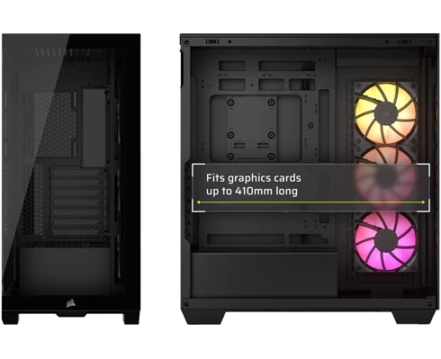 Corsair 3500X ARGB Tempered Glass Mid-Tower, Black