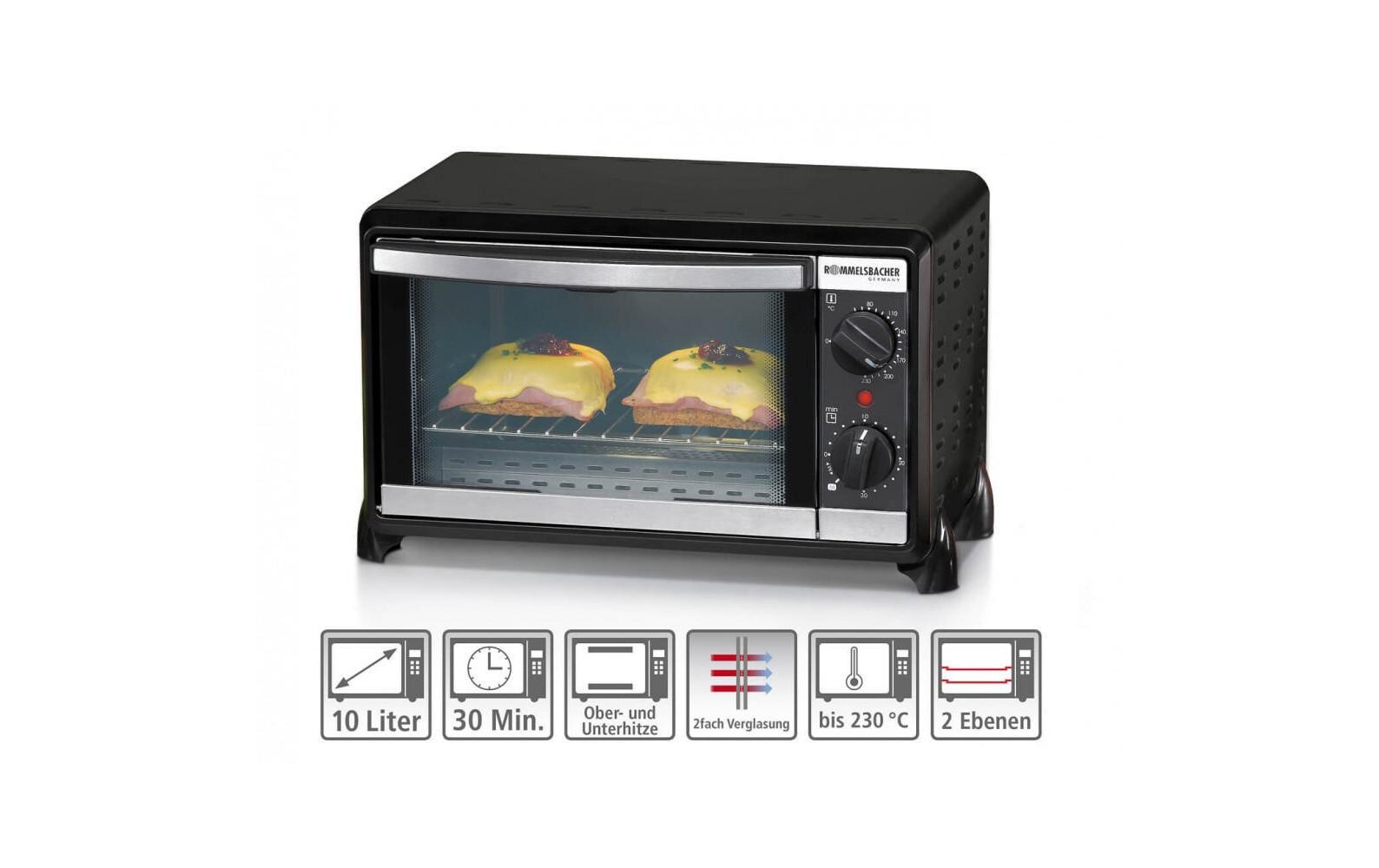 Backofen 20.BG 950 10 l, SchwarzKleinbackofen für Backformen bis 20 cm Ø