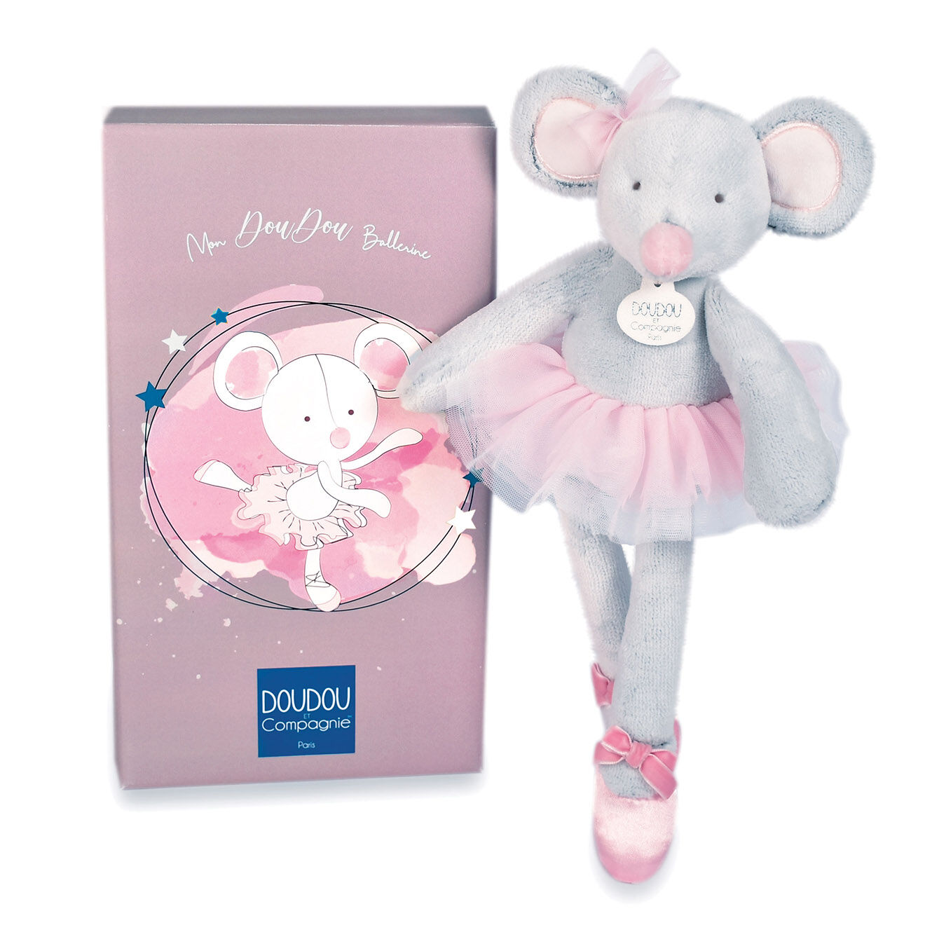 Doudou et Compagnie Mon Doudou Ballerine  Souris gris