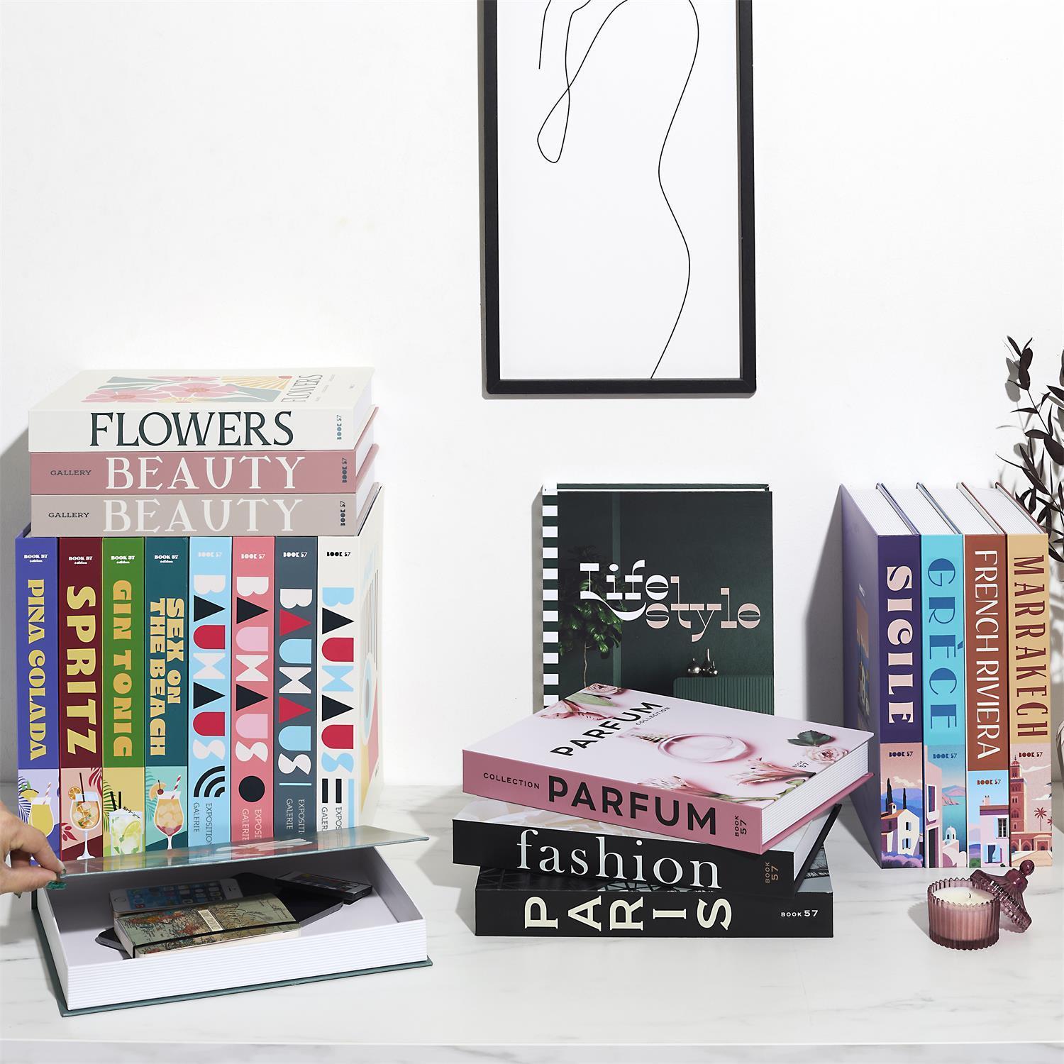 LIVRE RANGEMENT DECO BEAUTY ET FLOWERS 33X25CM