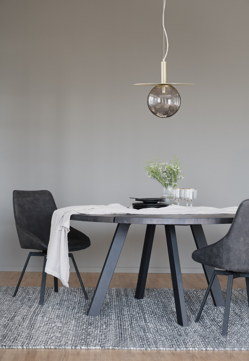 Eettafel Fred rond zwart Zwart