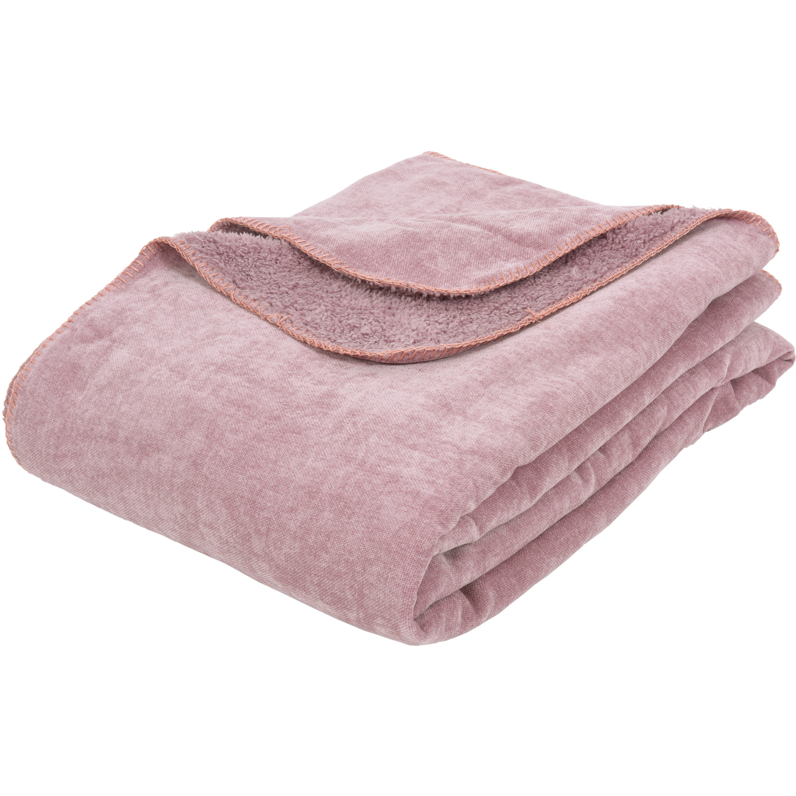 Sherpa Kuscheldecke meliert altrosa
