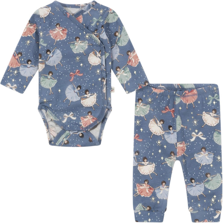 Konges Sløjd BASIC NEWBORN SET GOTS Snow bow ballerina