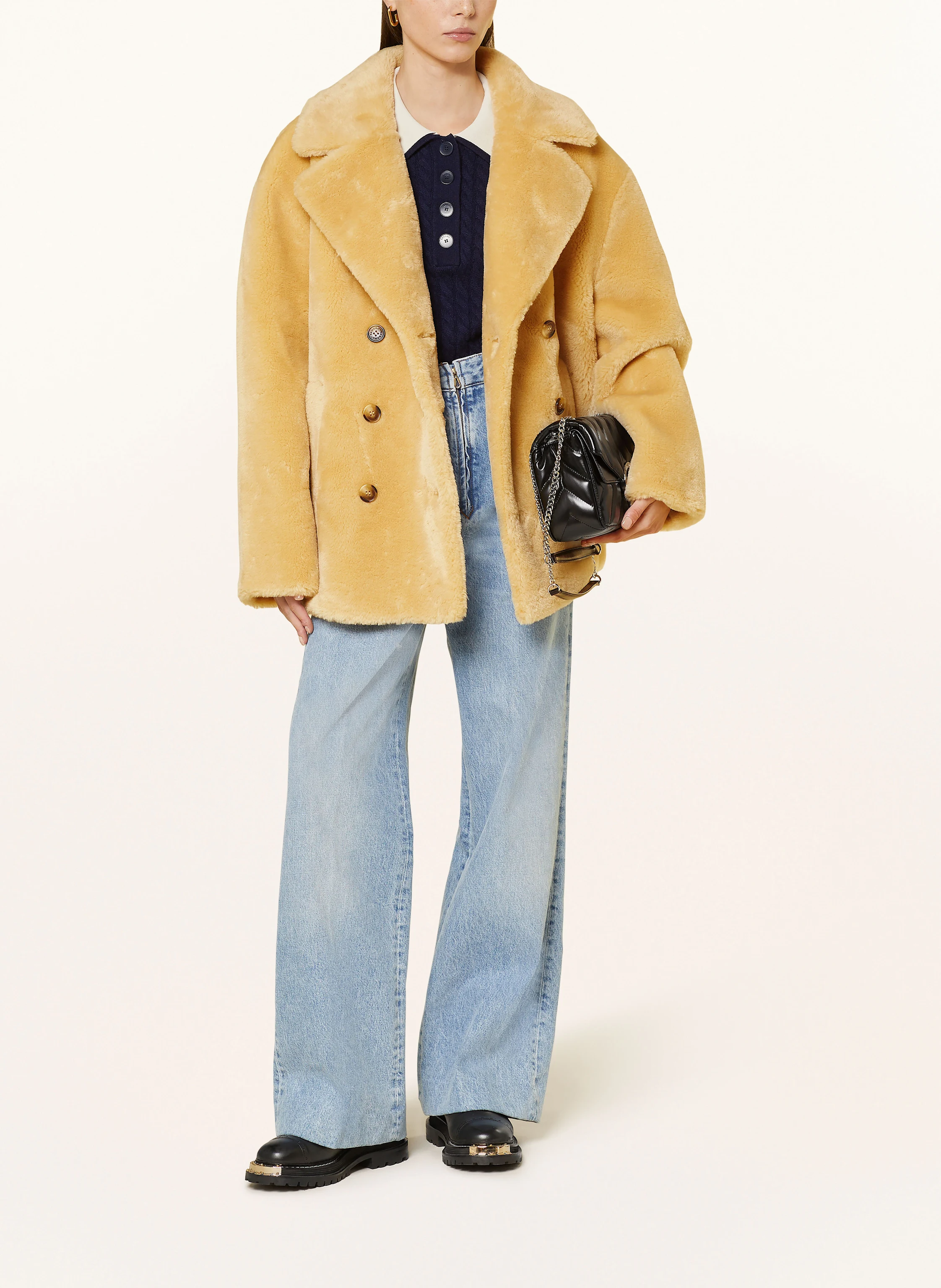 SANDRO Jacke mit Kunstfell