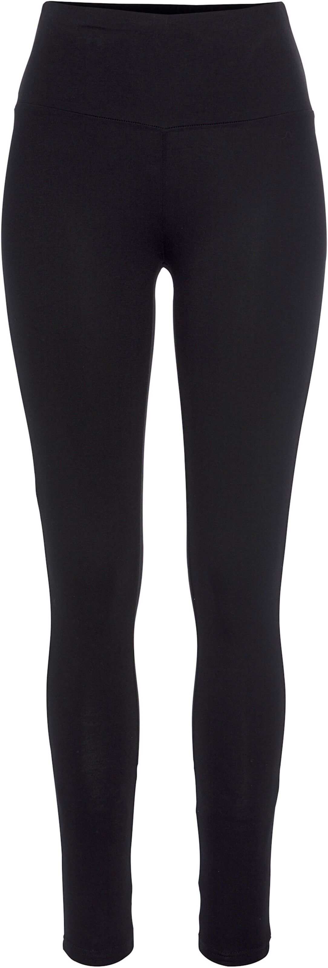 H.I.S Leggings in schwarz-bedruckt, schwarz-uni