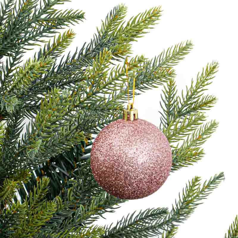 Lot de 6 boules roses 'Douces Rêveries'