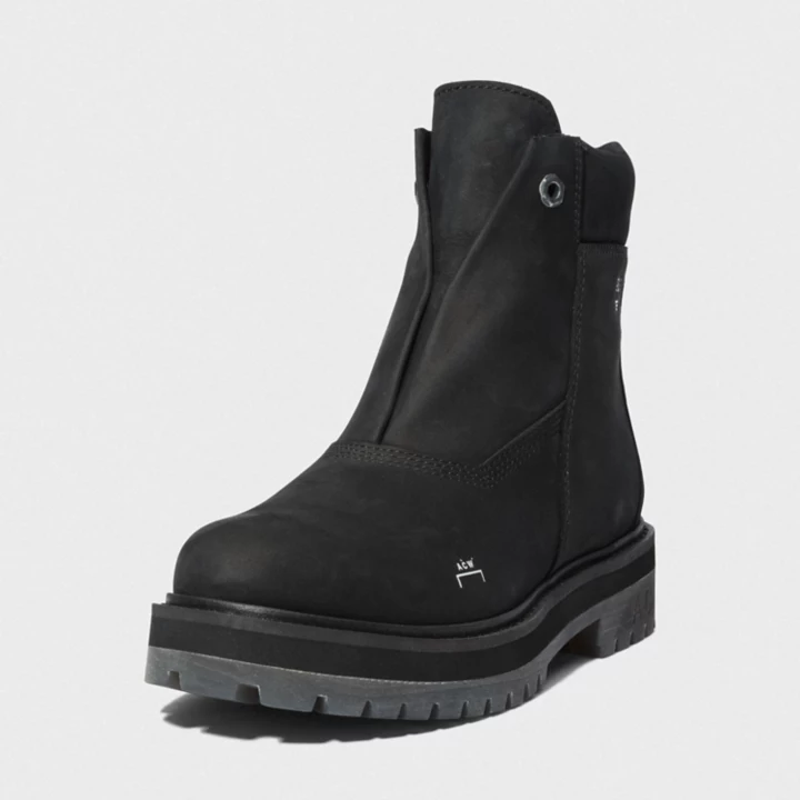 Bota Timberland x A-Cold-Wall* de 6 polegadas com zíper lateral para homens na cor preta.