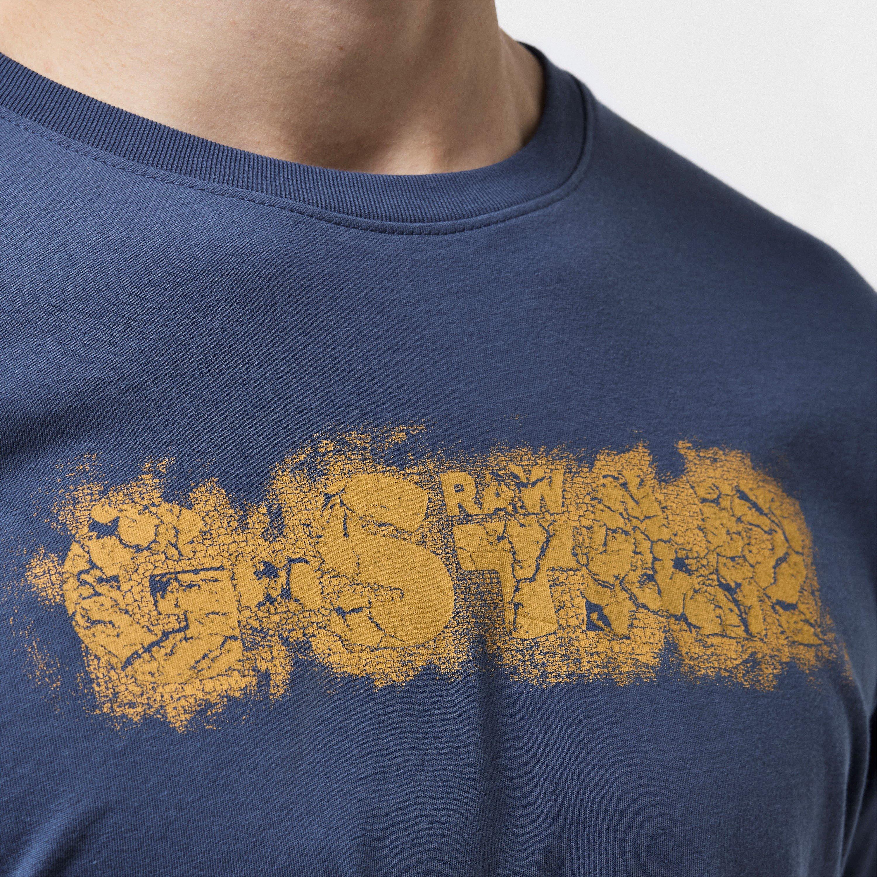 G Star Distressed Logo T Shirt