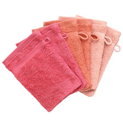 Gants de toilette unis - Lot de 6 - 500 g/m²