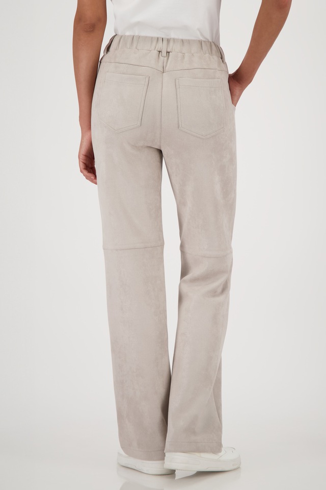 Monari Lederimitathose »Hose Lederimitat Velours«  Gerade Beinform