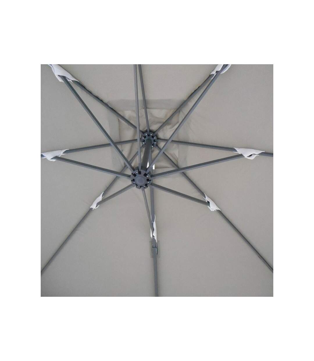Paris Prix - Parasol Déporté Avec housse 3x3m Taupe