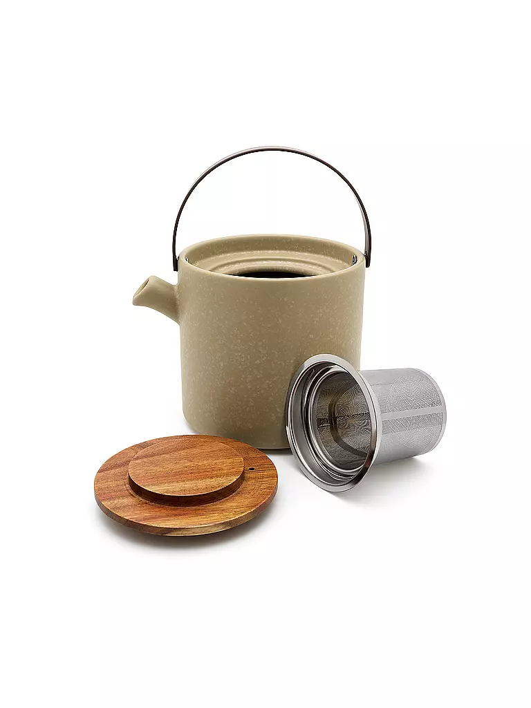 BREDEMEIJER Tee Set UMEA 1,2l Lehmgrau/Bamg. camel
