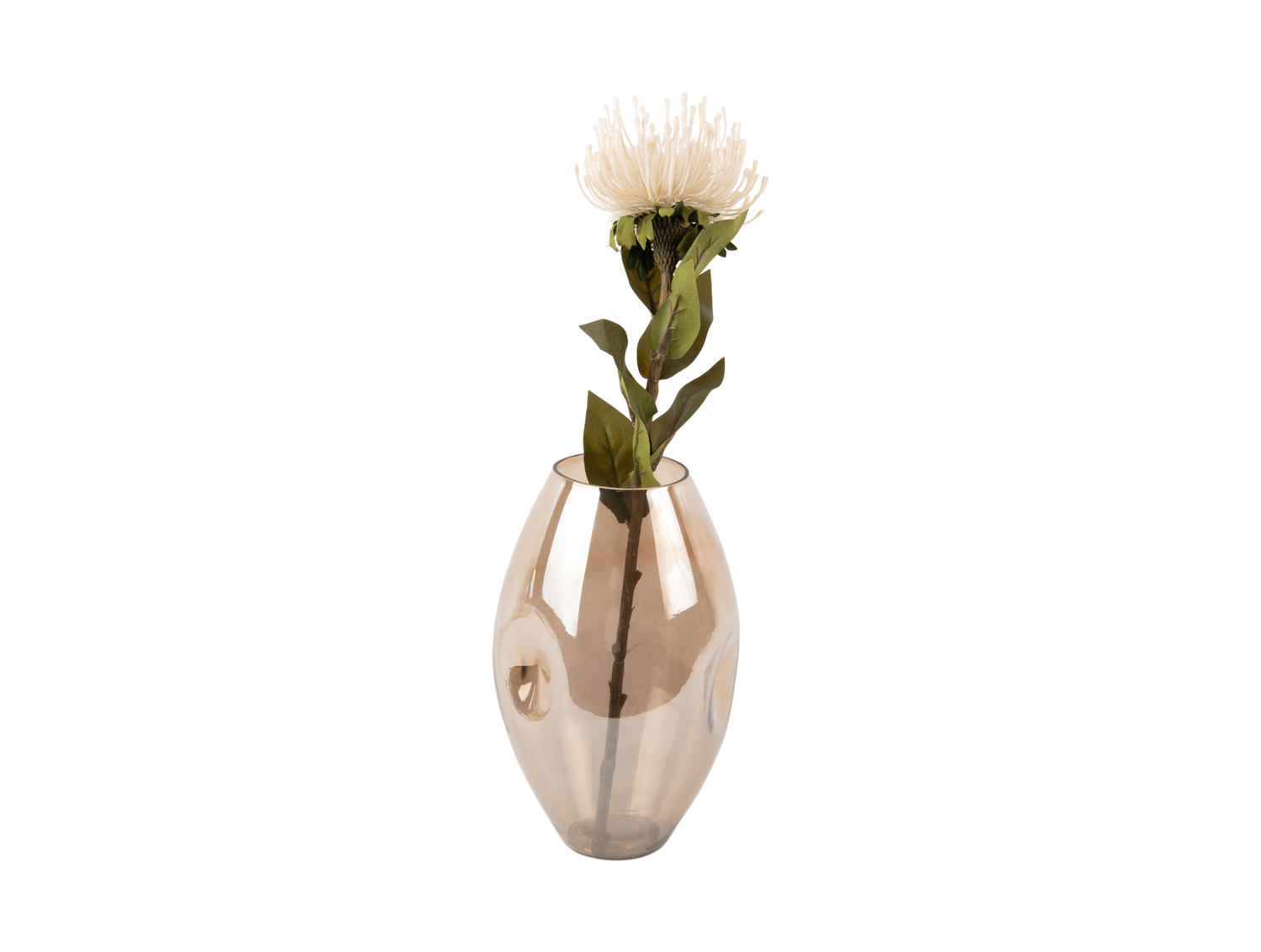 Vase Luster organic shiny chocolate brown