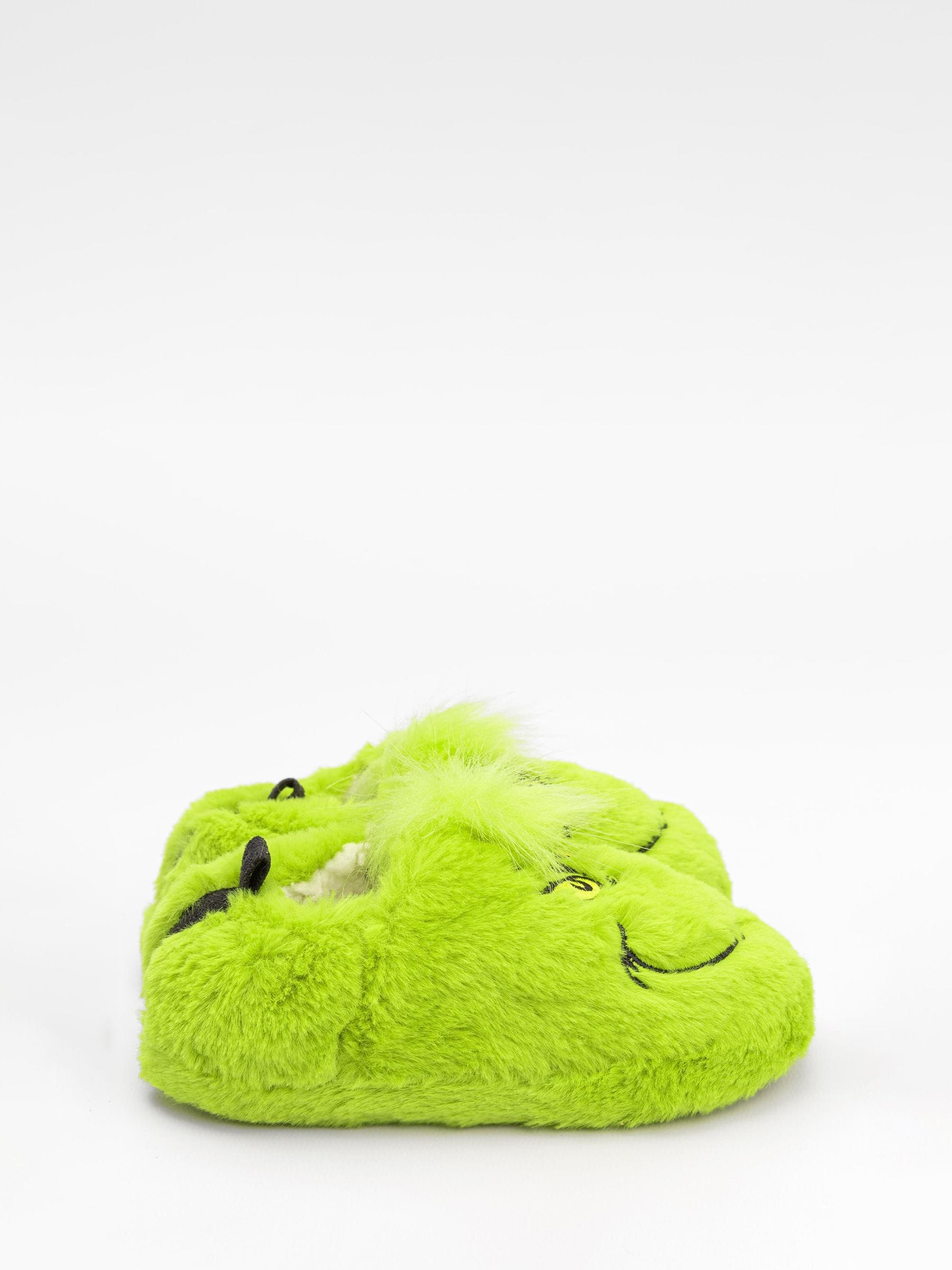 Groen Grinch - Vanilla Underground zachte kerstpantoffels voor kinderen
