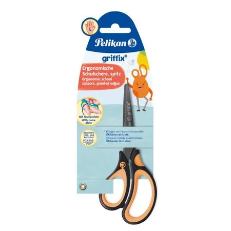 Pelikan Pelikan griffix® Schulschere spitzf für Linkshänder / Farbe: Neon Black