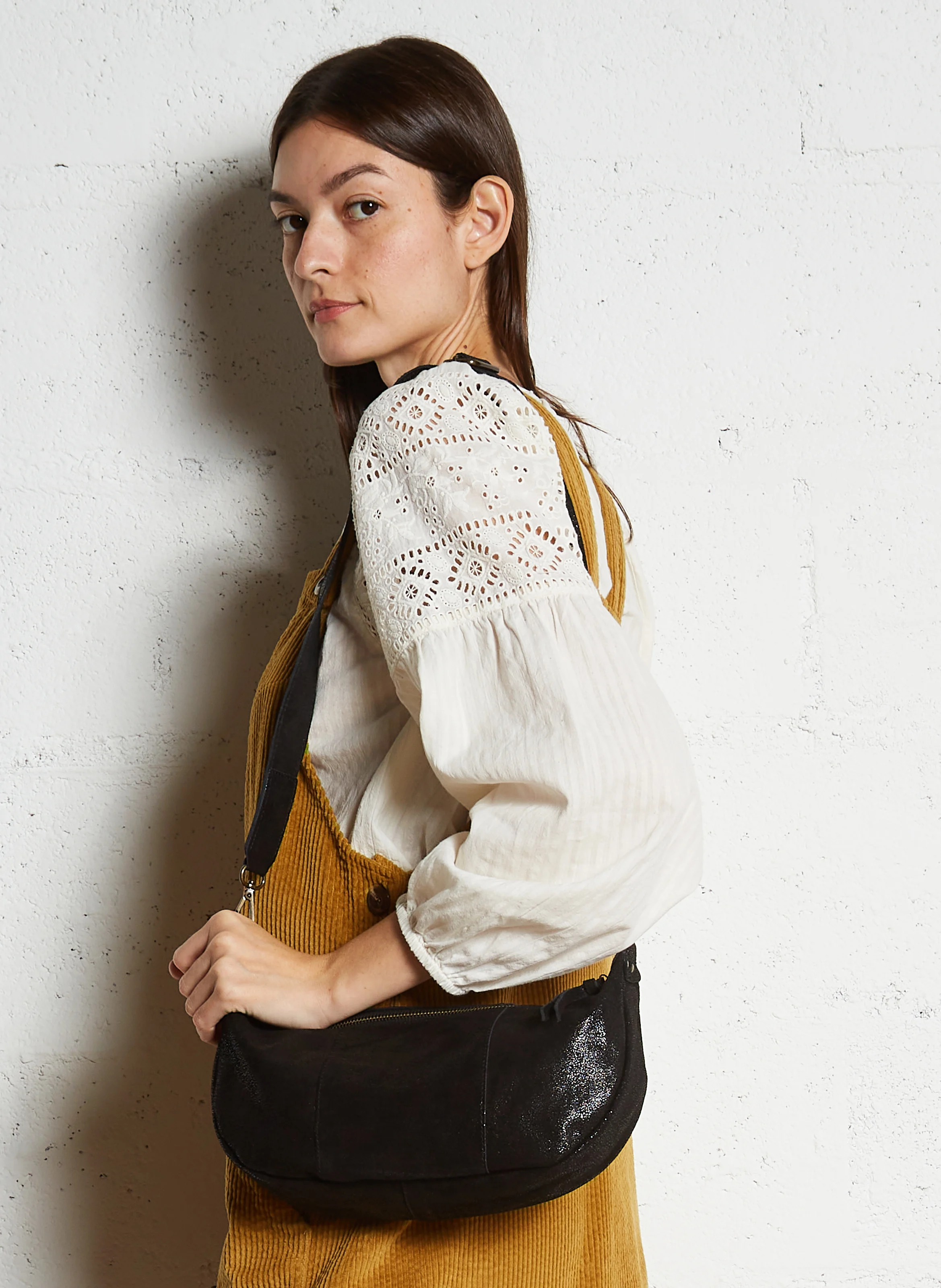 NULLA - Sac banane en cuir| Noir
