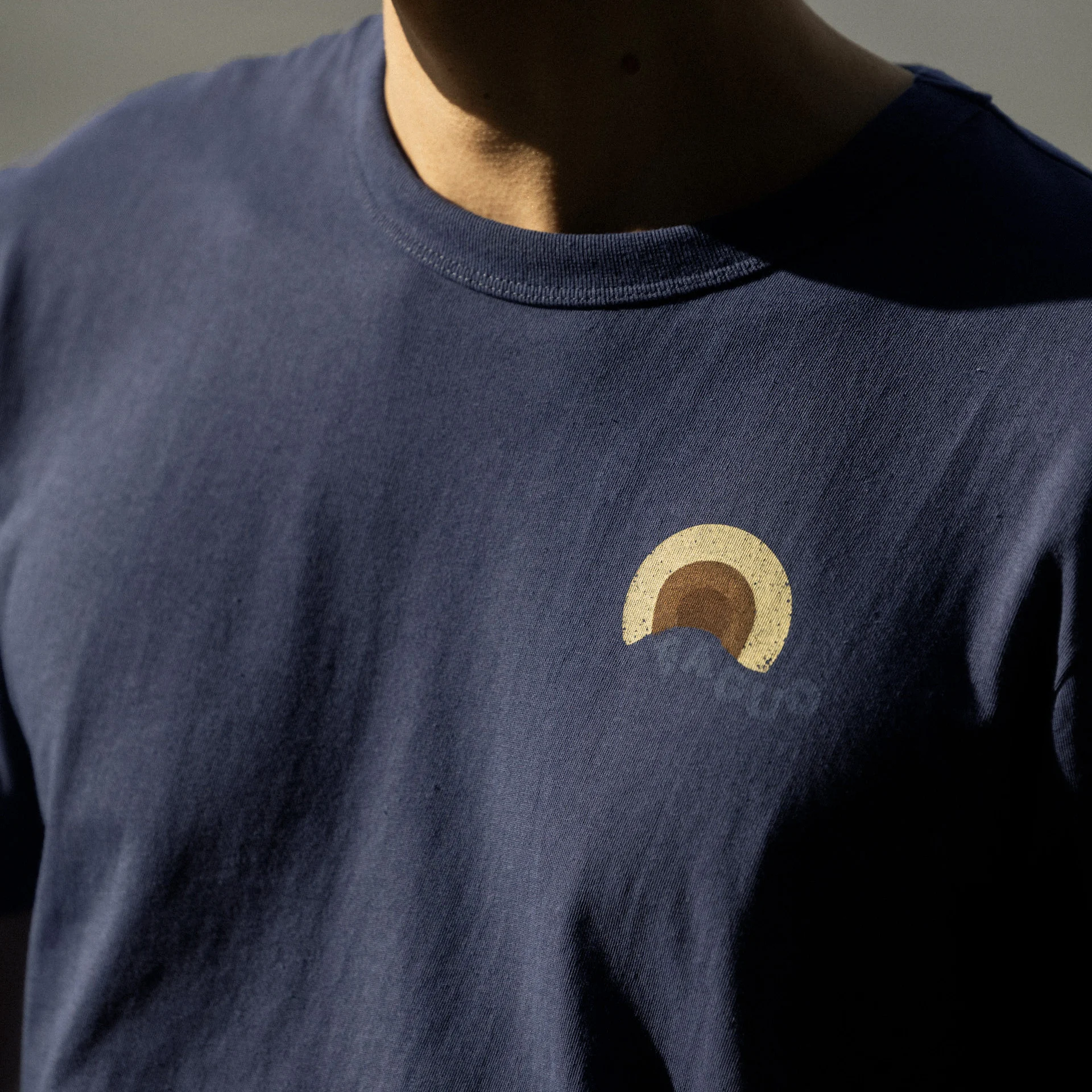 T-shirt bleu Off To The Sea coton et coton recyclé - modèle lugny