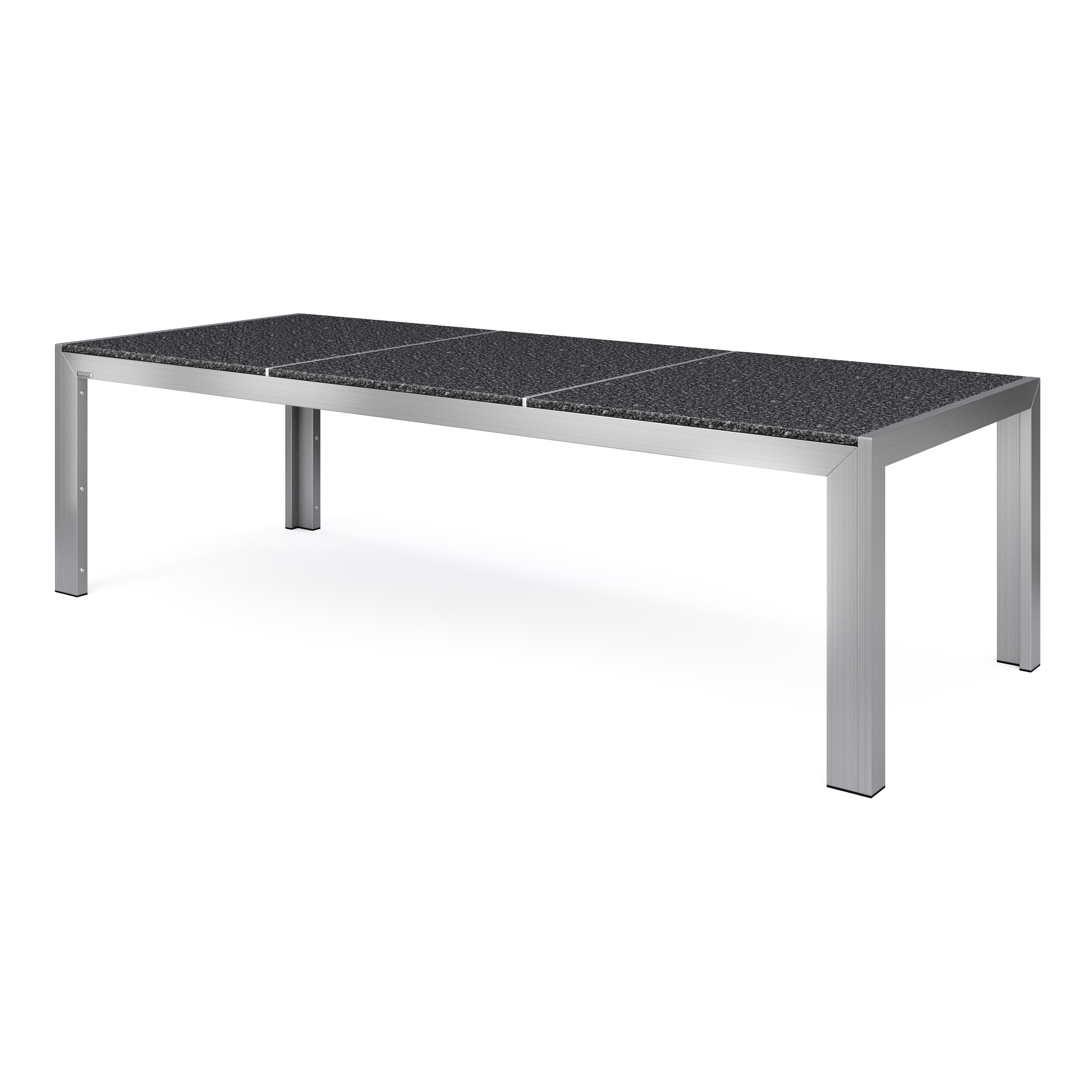 Granittisch Edelstahl 240 x 95 x 75 cm