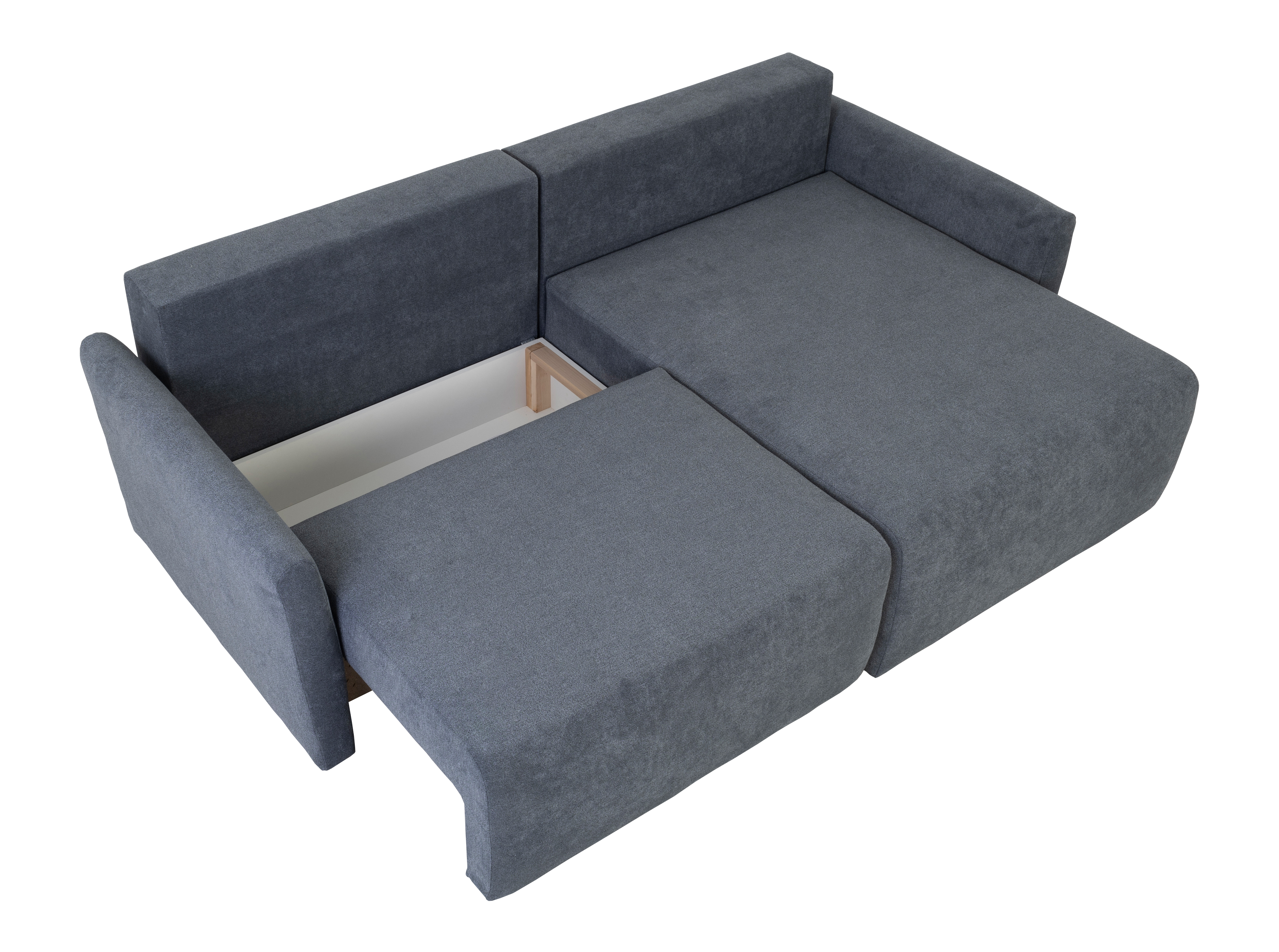 Ecksofa - steel - Liegefunktion und Staukasten - 228x146 cm