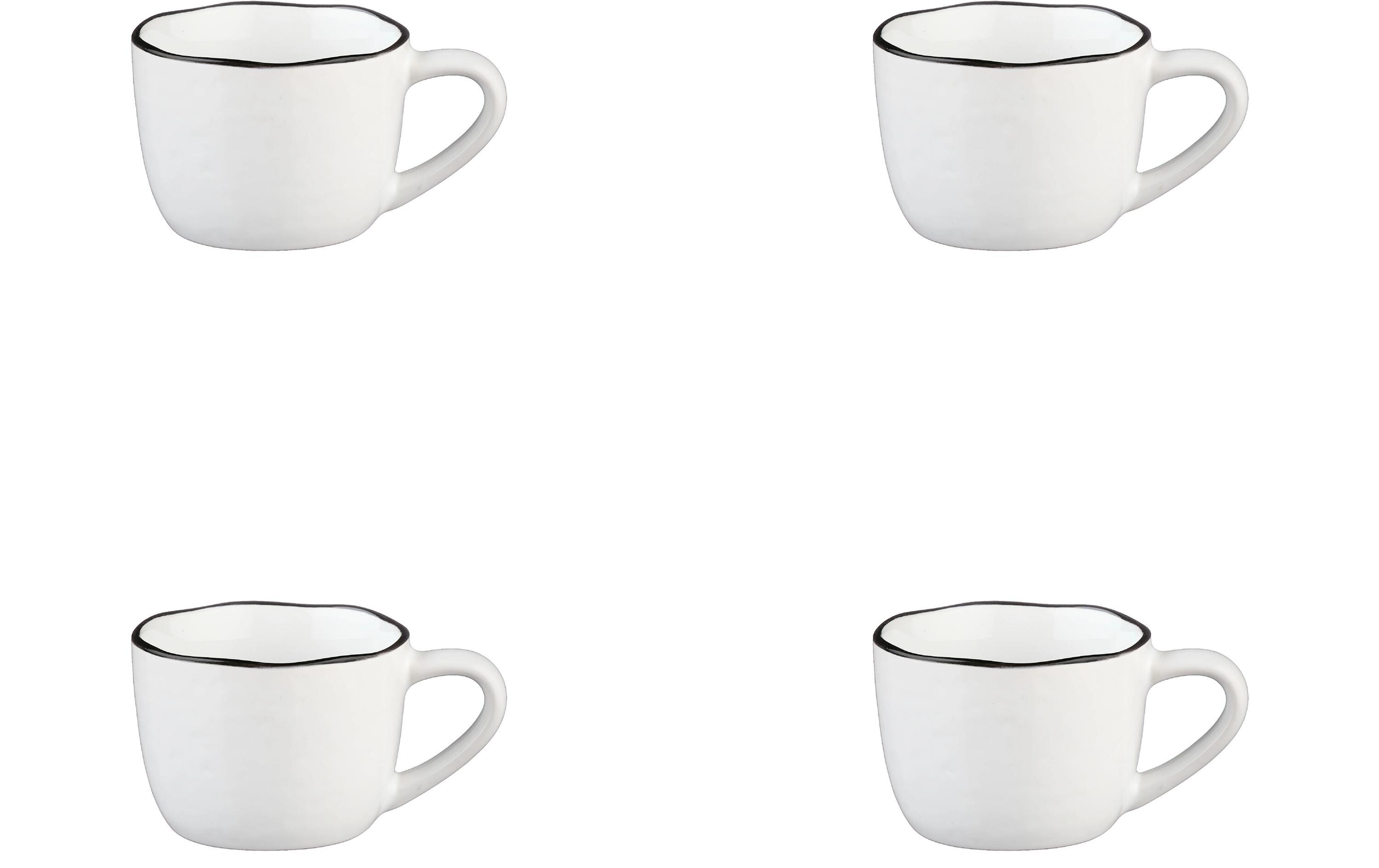 Tassen-Set Pure 120 ml, 4 Stück, WeissEspressotassen-Set