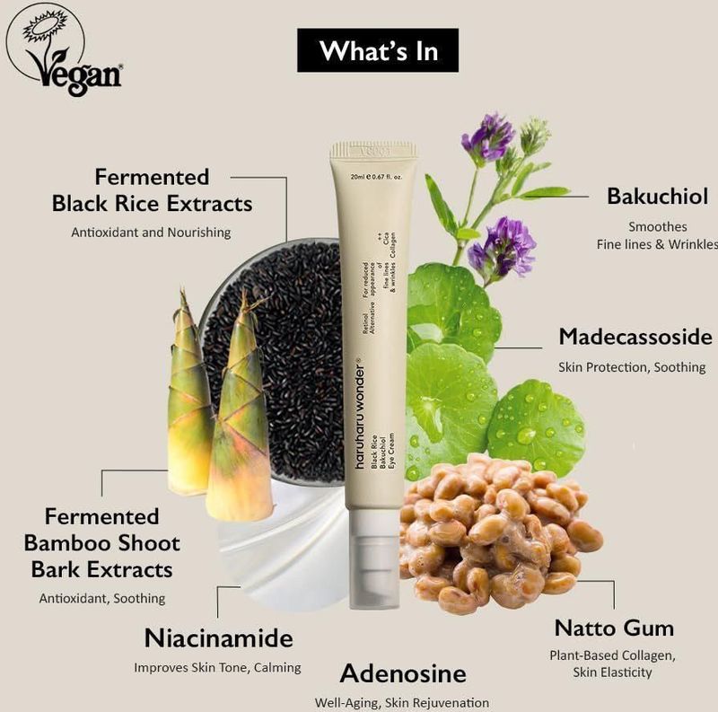 Haru Haru Wonder Black Rice Bakuchiol Eye Cream - Korean Skin Care
