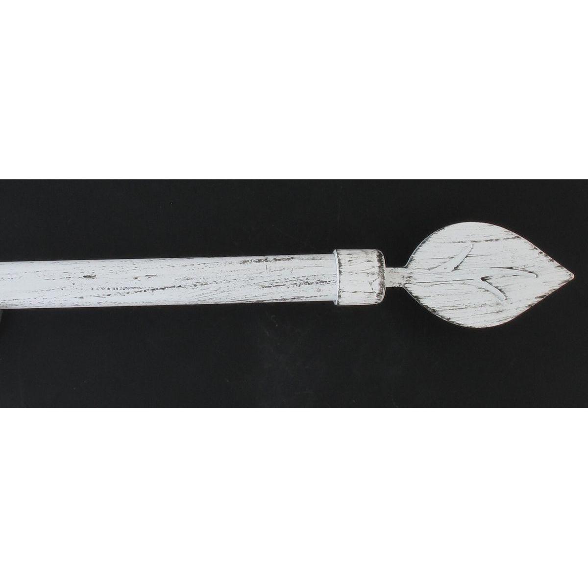 KIT EXTENSIBLE 100 A 190CM D.19CM EMBOUT FEUILLE BLANC NOIR