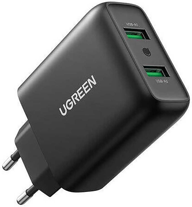 UGREEN - Snellader - 2 Poorten - USB - 18W - Quick Charge 3.0