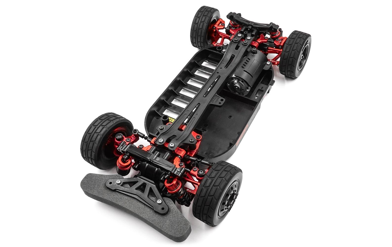 Rapid Performance Conversion Kit Rot , TT-01E<br>Aluminium Upgrade Set für Tamiya TT-01E Chassis