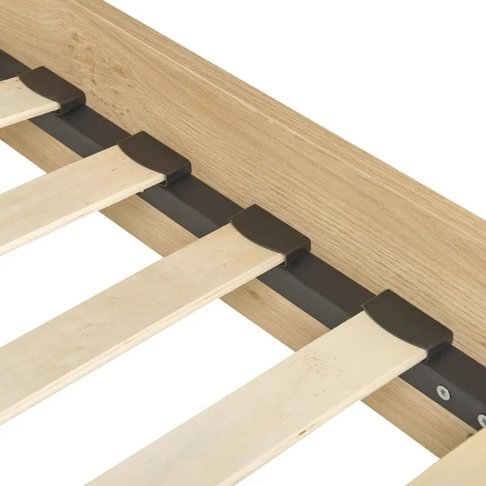 MONPAZIER - Tweepersoonsbed - Lichthout - 140 x 200 cm - Populierhout