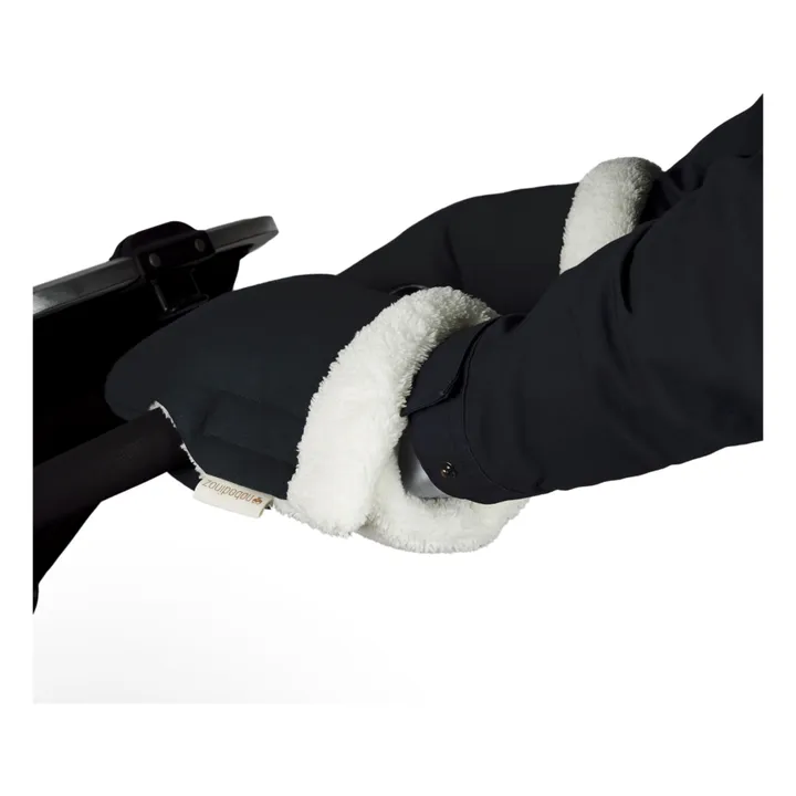 Nobodinoz Moufles pour poussette en coton bio | Noir