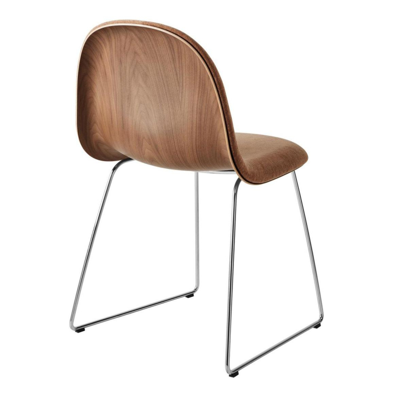 Gubi GUBI 3D eetkamerstoel RVS/Belsuede Special FR 132