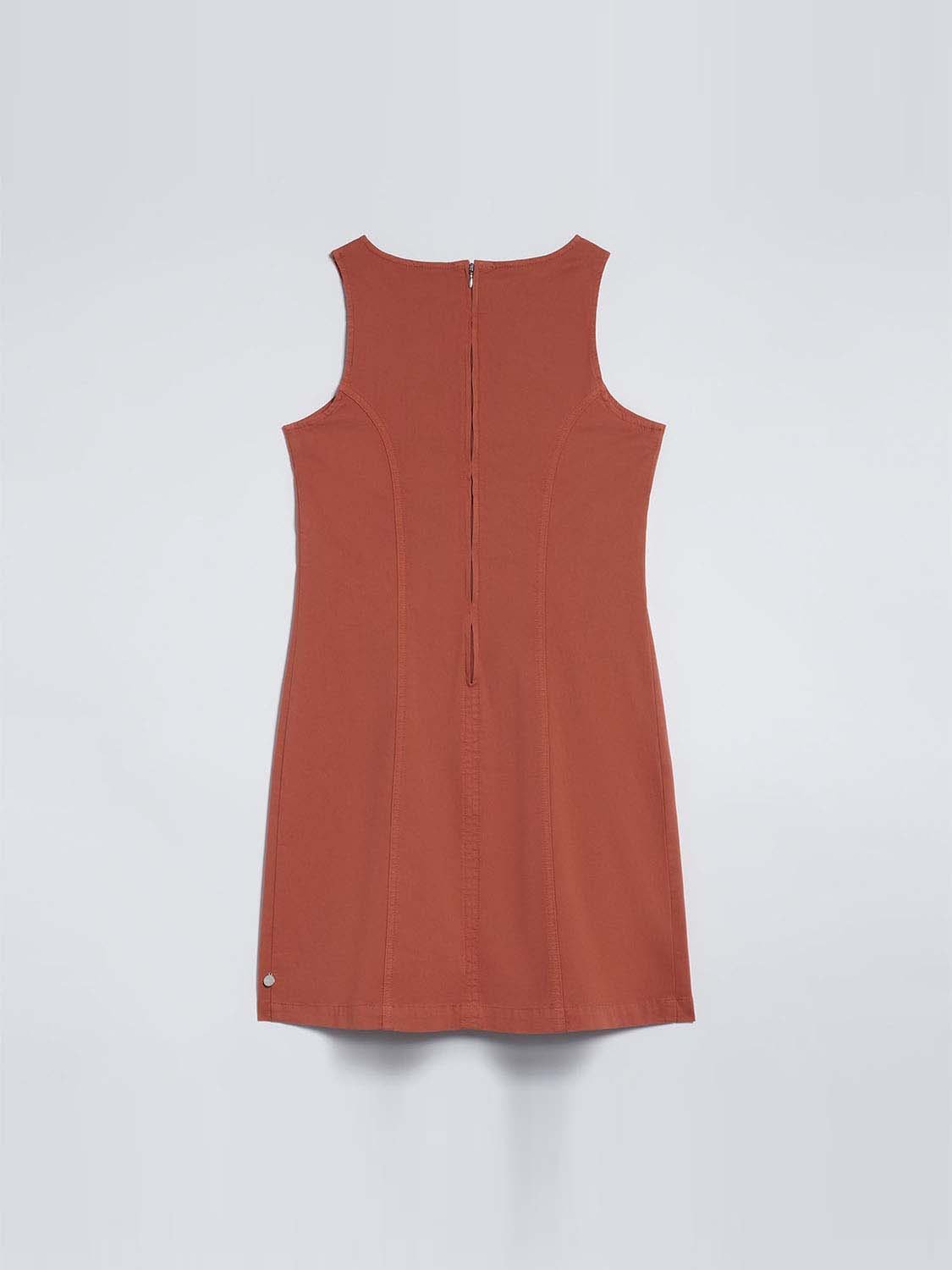 Robe Femme Sans Manches Coton Biologique Marron